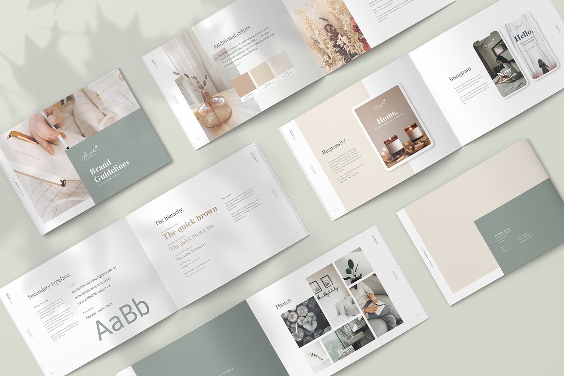 小清新整套品牌VI设计指南 Alessandria – Brand Guidelines