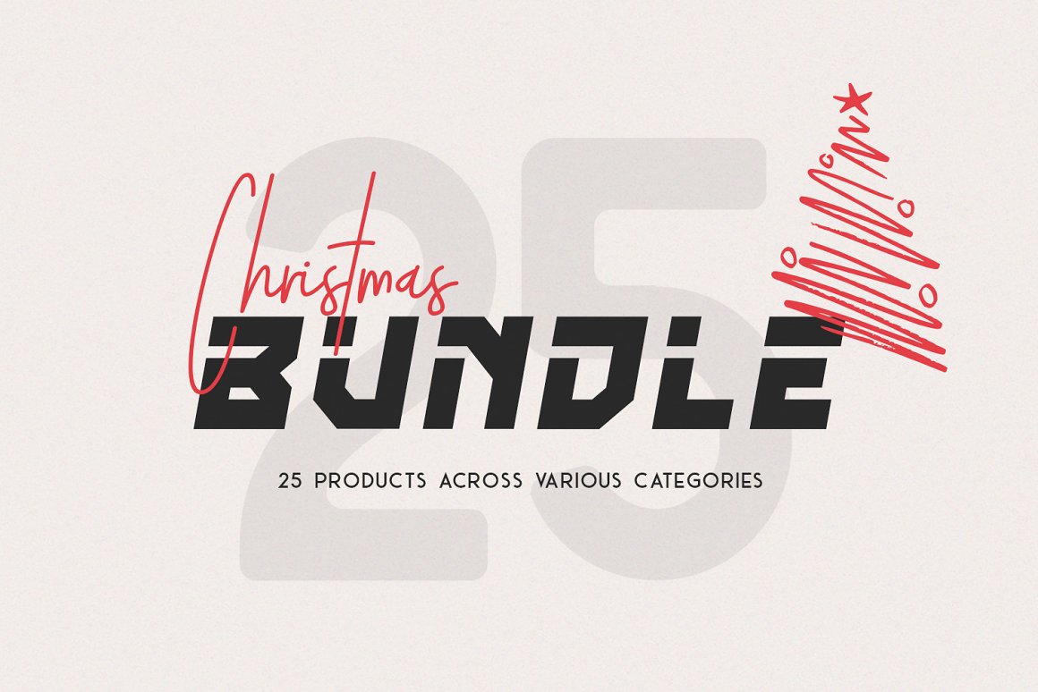 圣诞字体包 Christmas Font Bundle