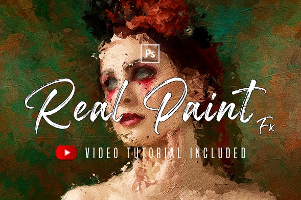 真实绘画效果PS动作 Real Paint Fx – Photoshop Action