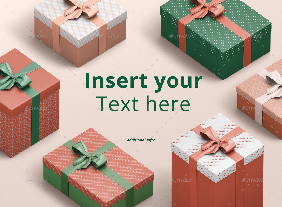 礼品盒场景样机模板 Gift Box Mockup Creator