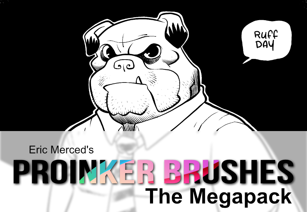 真实的插画绘画ipad手绘笔刷 ProInker Brush Megapack for Procreate