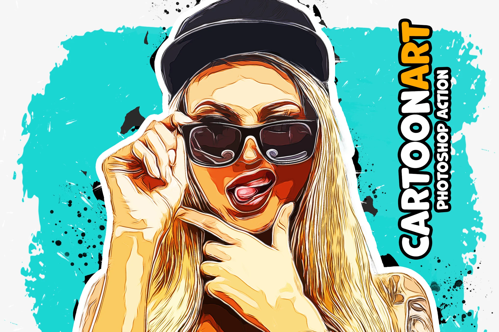 卡通艺术效果 Photoshop 动作