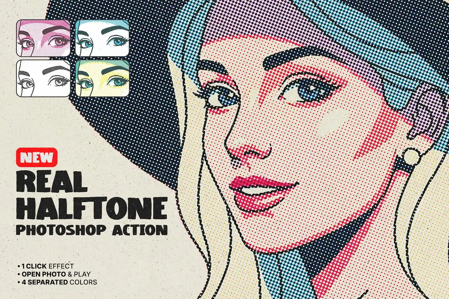 半色调效果 Photoshop 动作