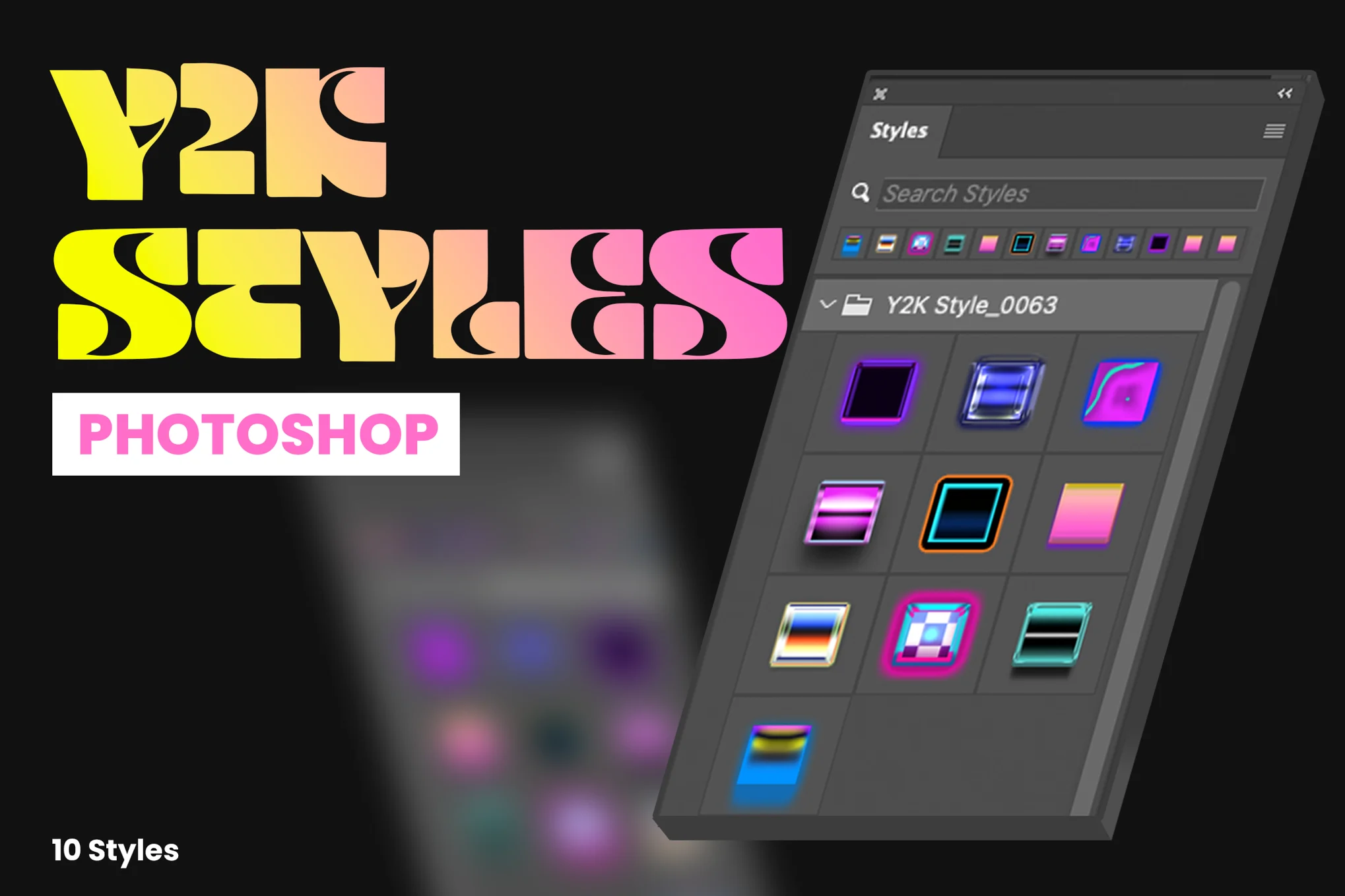 Y2k 未来主义视觉风格PS样式