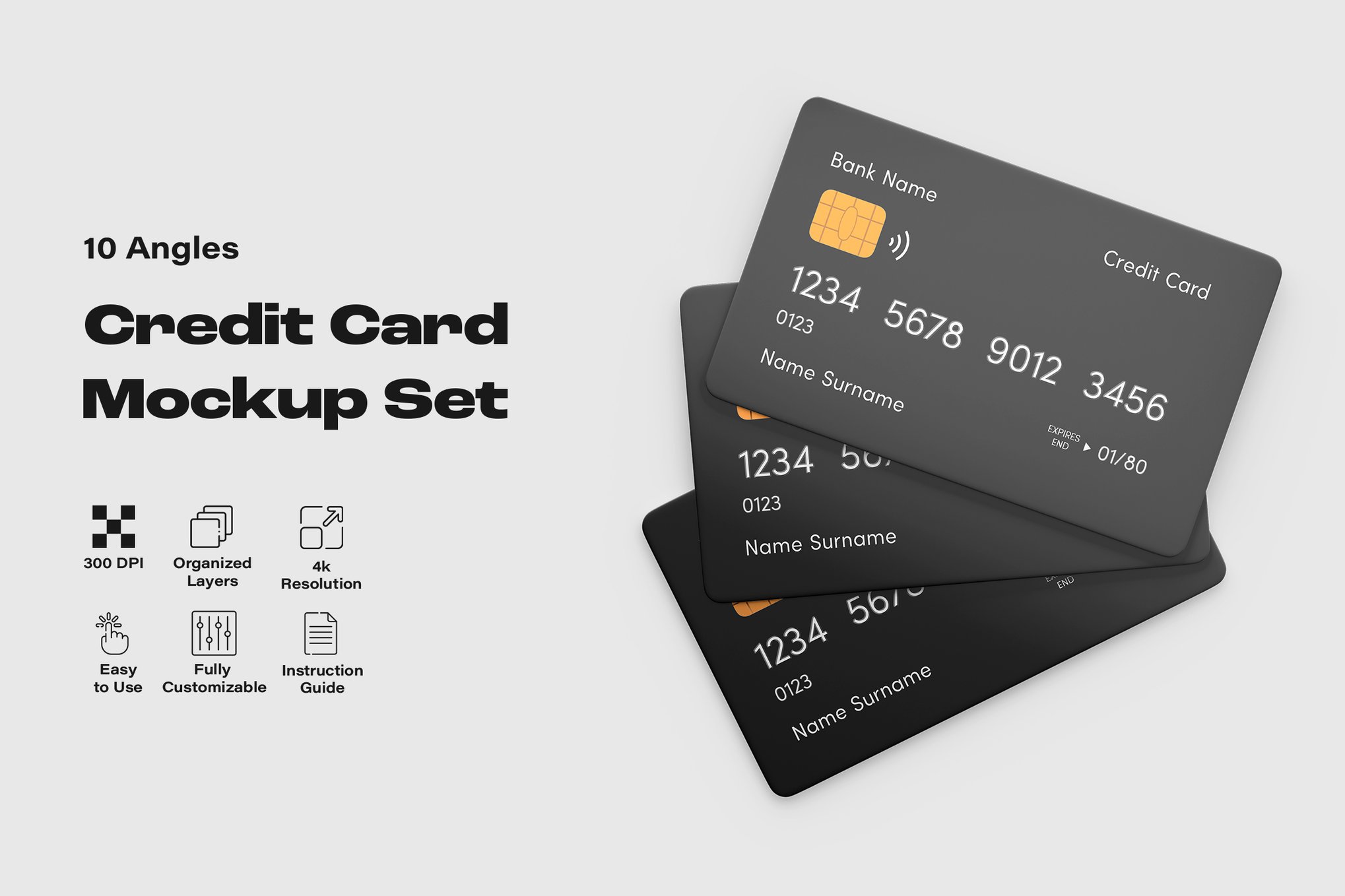 银行卡信用卡样机模型套装