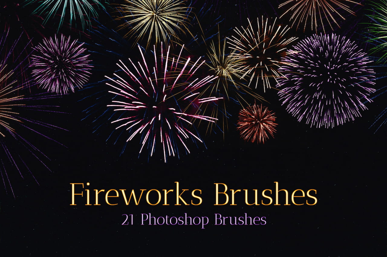 逼真的烟花效果PS笔刷