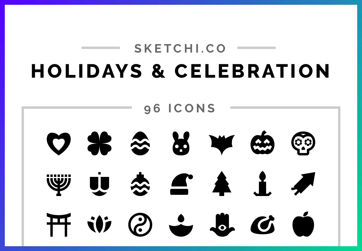 假期节日庆祝图标合集